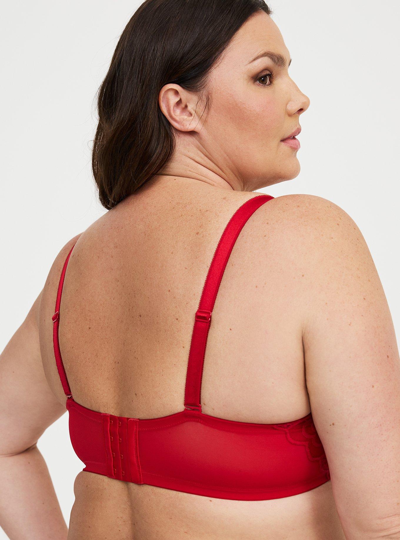 XO Plunge Push-Up Heart Lace Bra