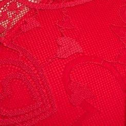 XO Plunge Push-Up Heart Lace Bra, JESTER RED, swatch
