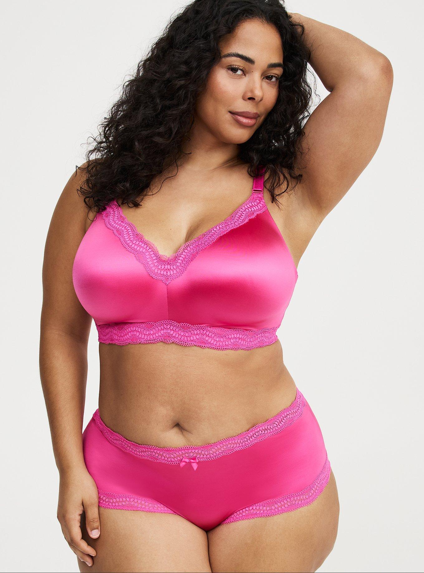 Wire-Free Lightly Lined Shine Bra, FUCHSIA FEDORA, alternate