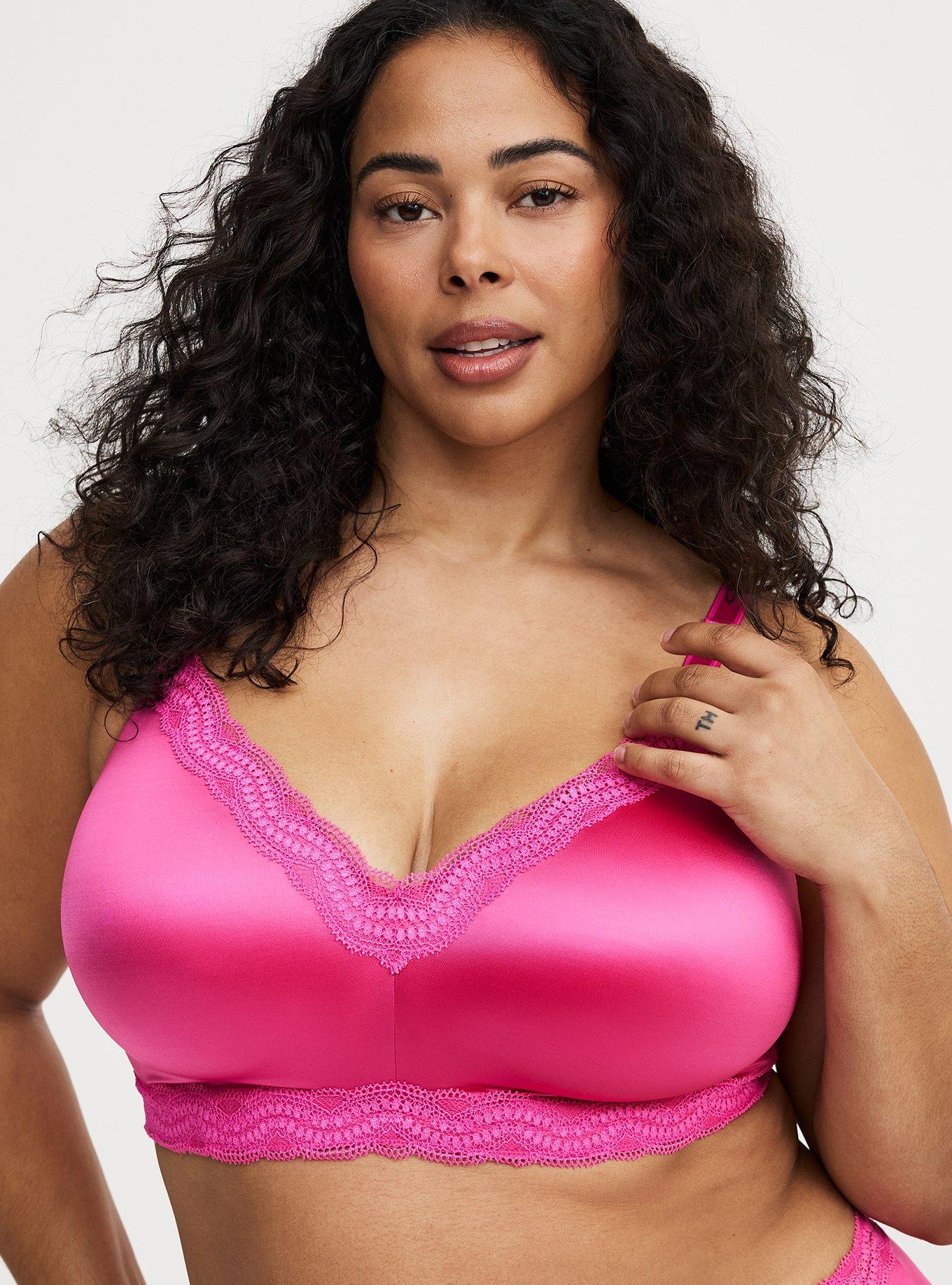 Wire-Free Lightly Lined Shine Bra, FUCHSIA FEDORA, alternate