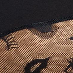 Plus Size Lace & Cotton High-Rise Cheeky Panty, RICH BLACK, swatch