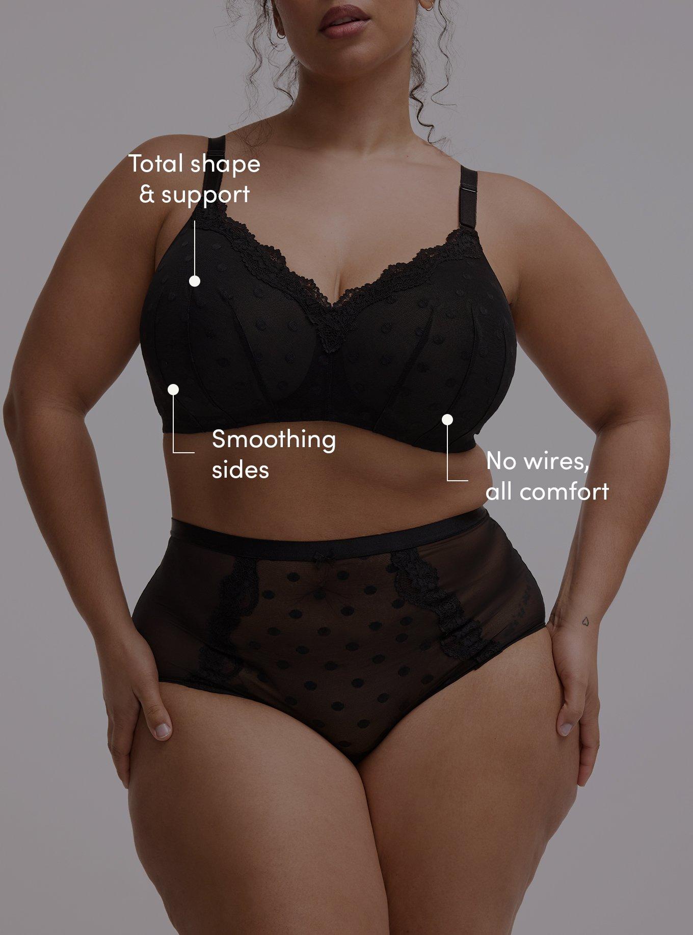 Wire-Free Lightly Lined Smooth Bra, RICH BLACK, alternate