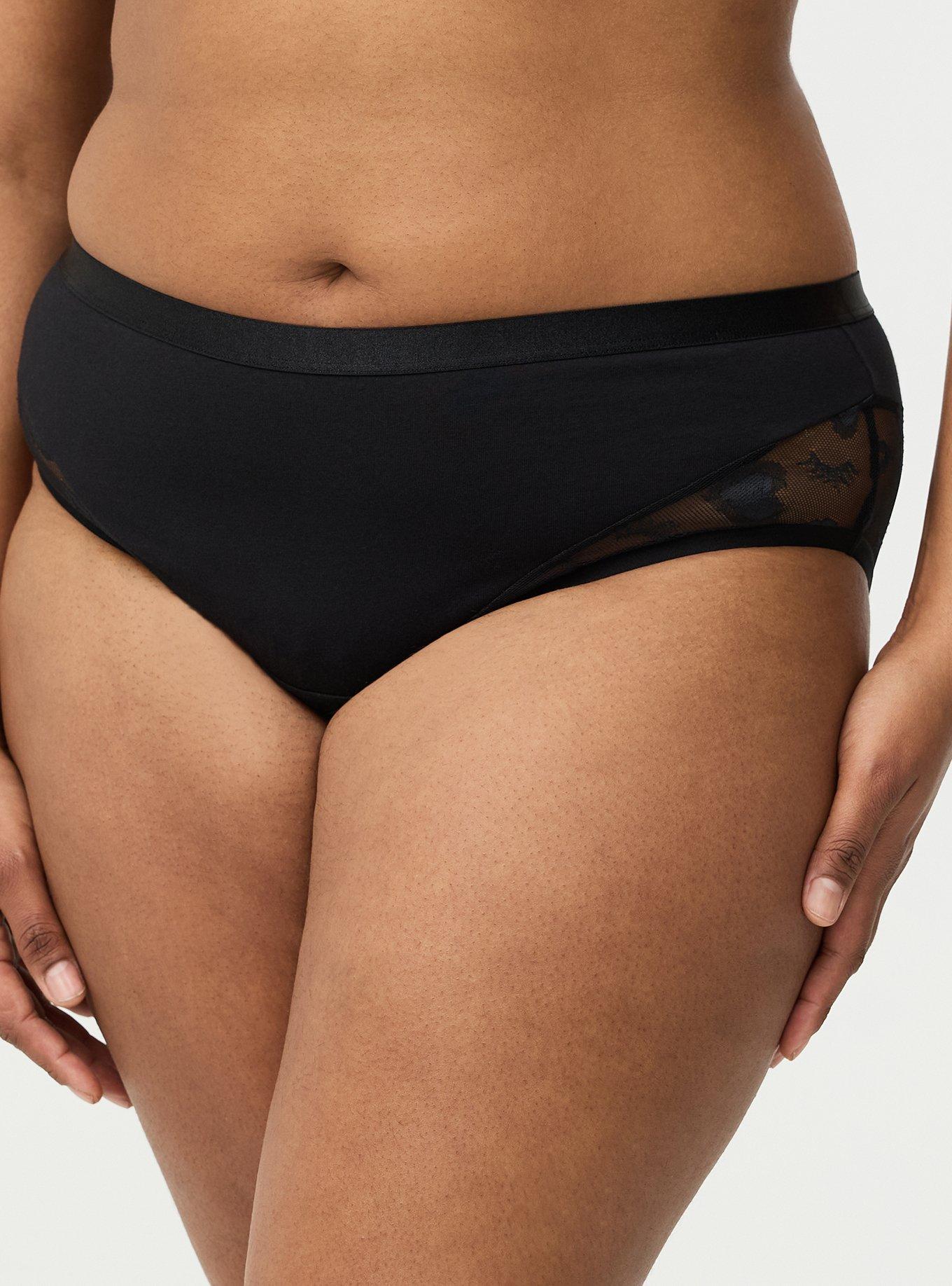 Cotton Lace Mid-Rise Hipster Panty