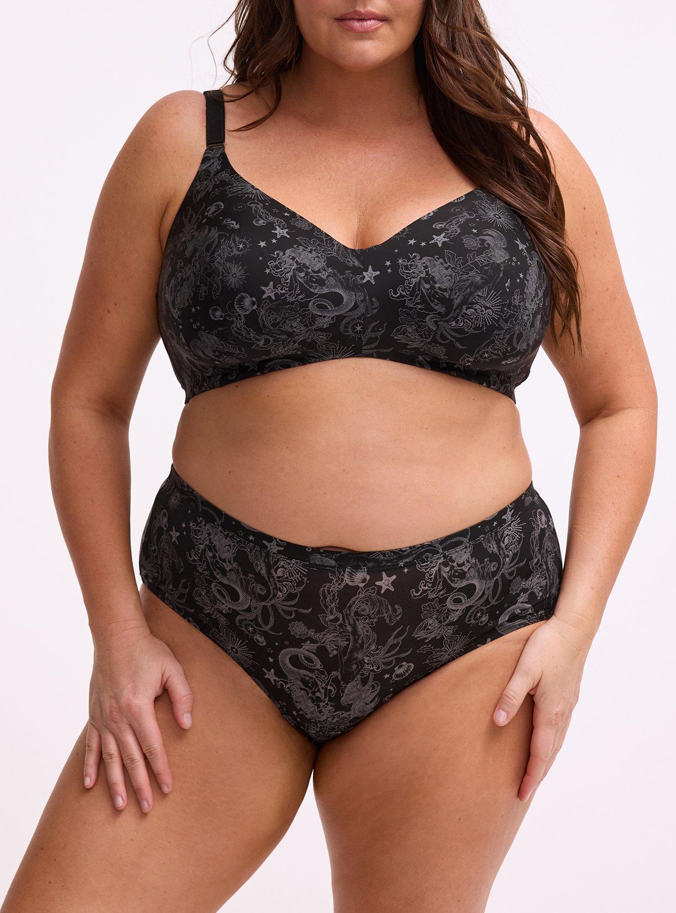 Second Skin Mid-Rise Cheeky Panty, OCEAN MERMAID FANTASY BLACK, alternate