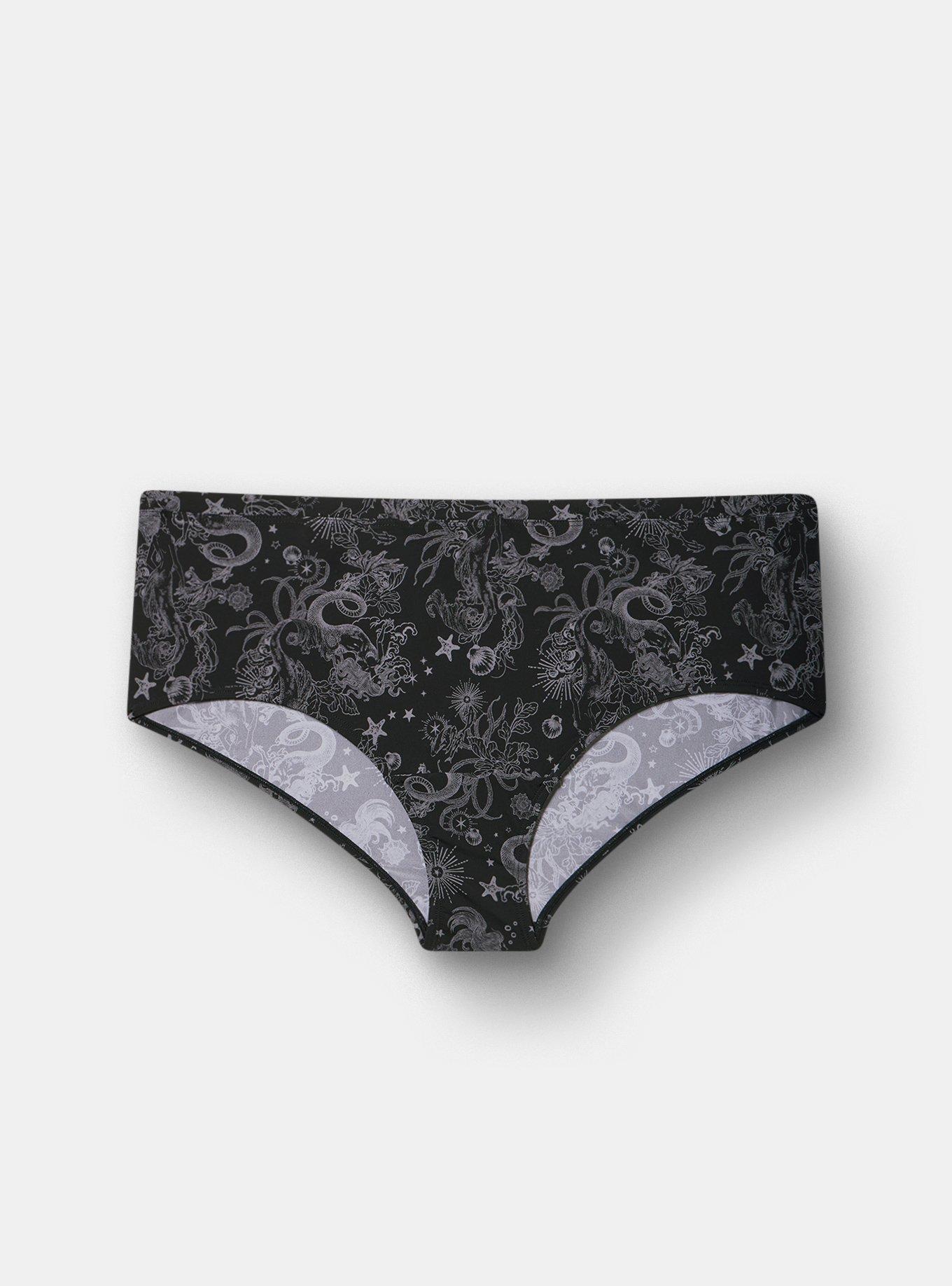 Second Skin Mid-Rise Cheeky Panty, OCEAN MERMAID FANTASY BLACK, hi-res