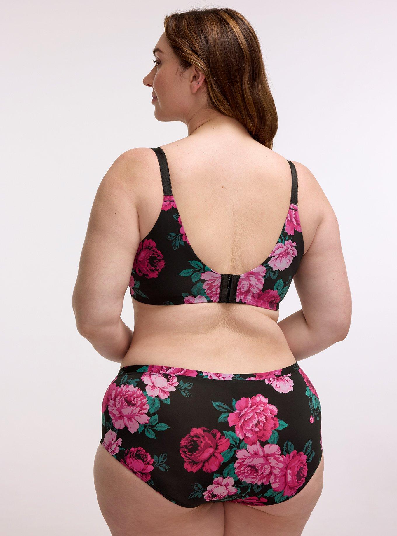 Second Skin Mid-Rise Cheeky Panty, TRADITIONAL ROSES HOT PINK, alternate