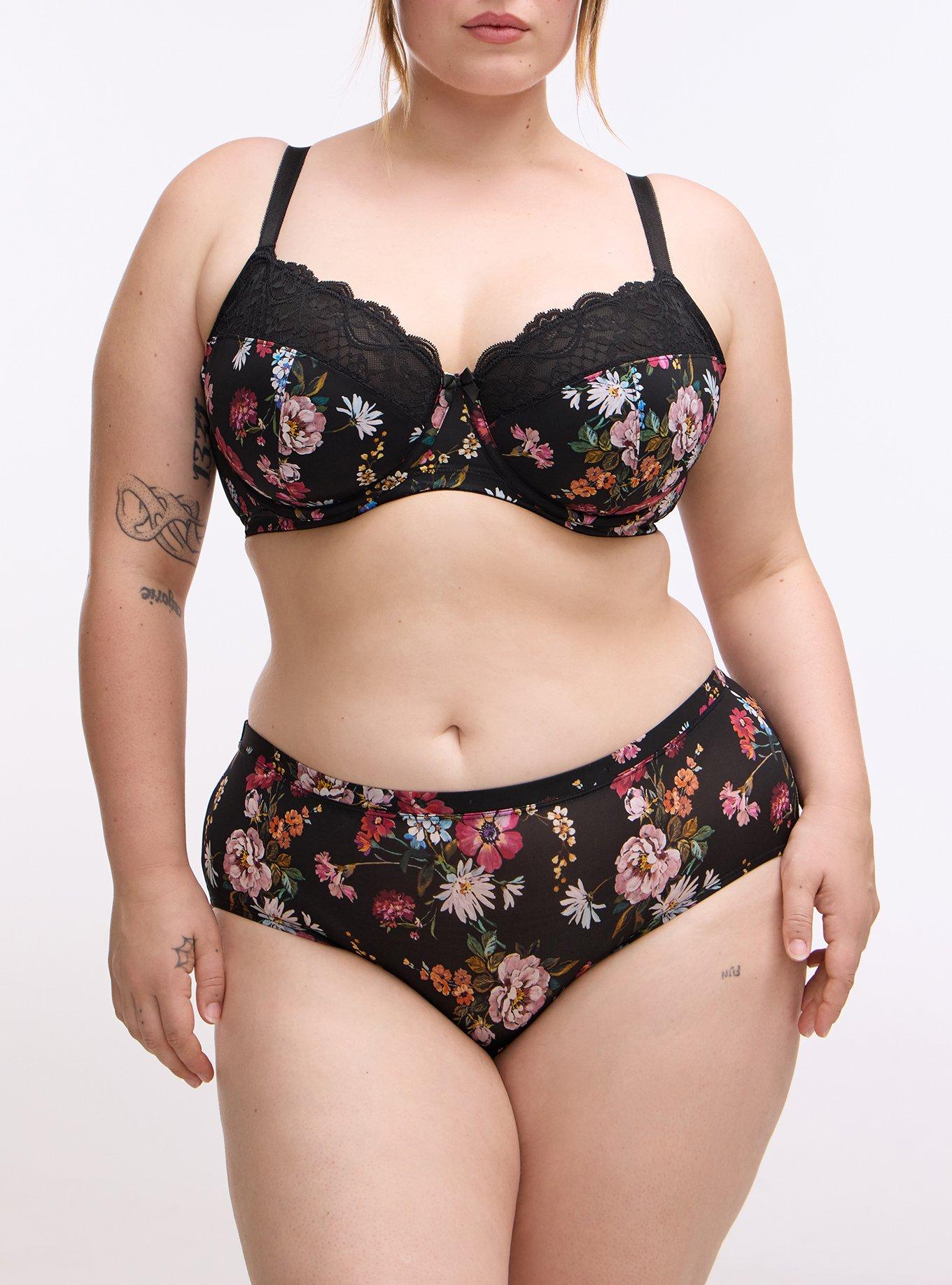 Plus Size Second Skin Mid-Rise Cheeky Panty, CLASSICAL FLORAL MULTI, alternate