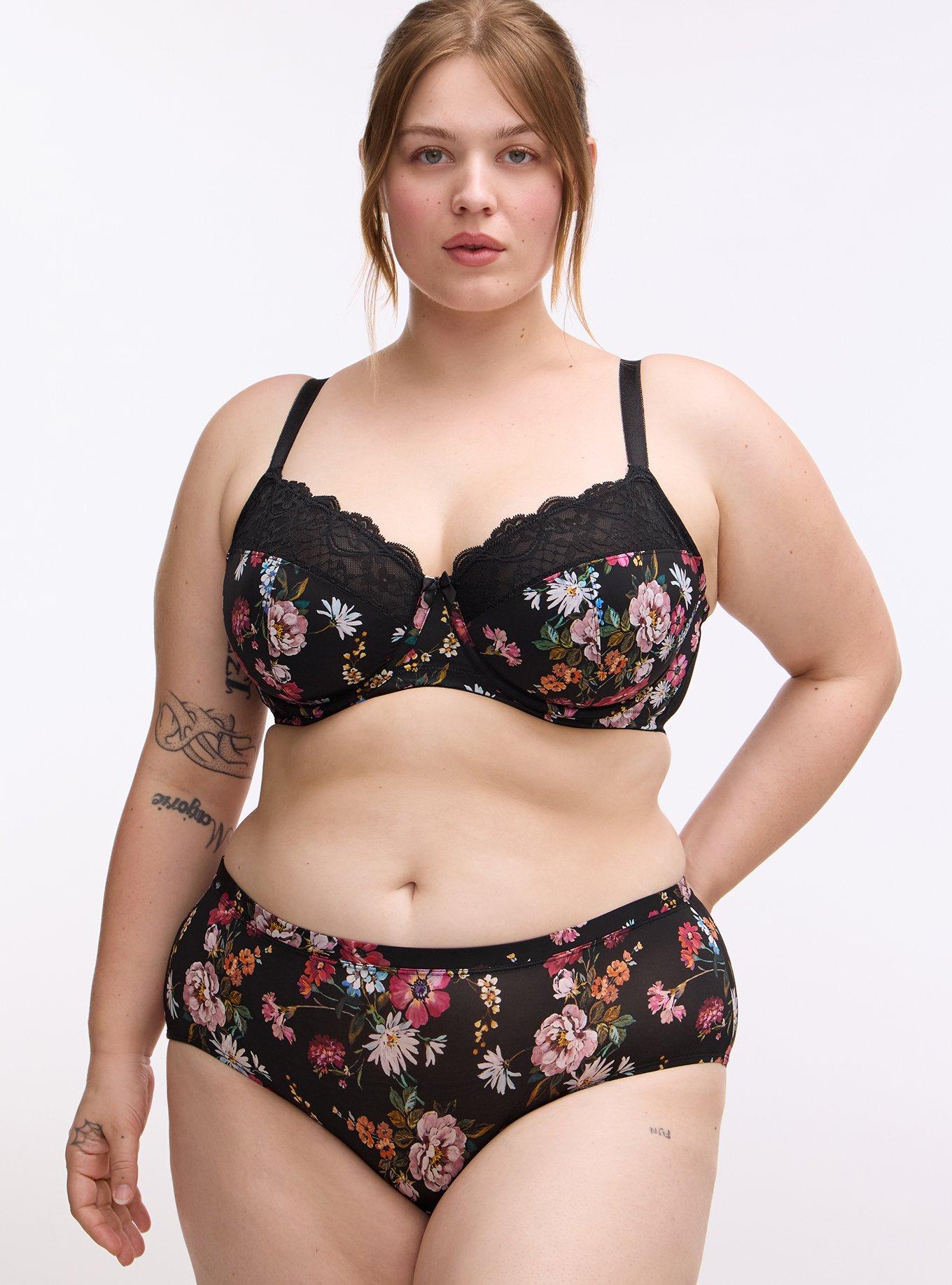 Plus Size Second Skin Mid-Rise Cheeky Panty, CLASSICAL FLORAL MULTI, hi-res