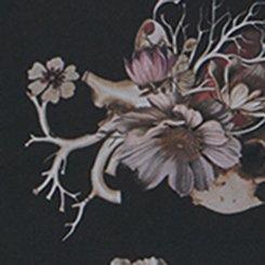 Plus Size Second Skin Mid-Rise Cheeky Panty, SKULL FOREST FLORAL BLACK, swatch