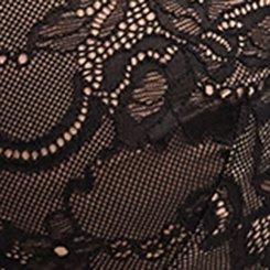 Satin Fit & Flare Wireless Babydoll, RICH BLACK, swatch