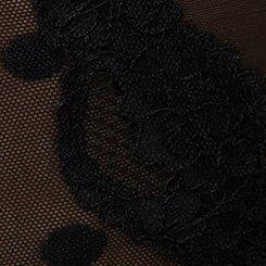 Polka Dot Mesh High-Rise Brief Panty, RICH BLACK, swatch