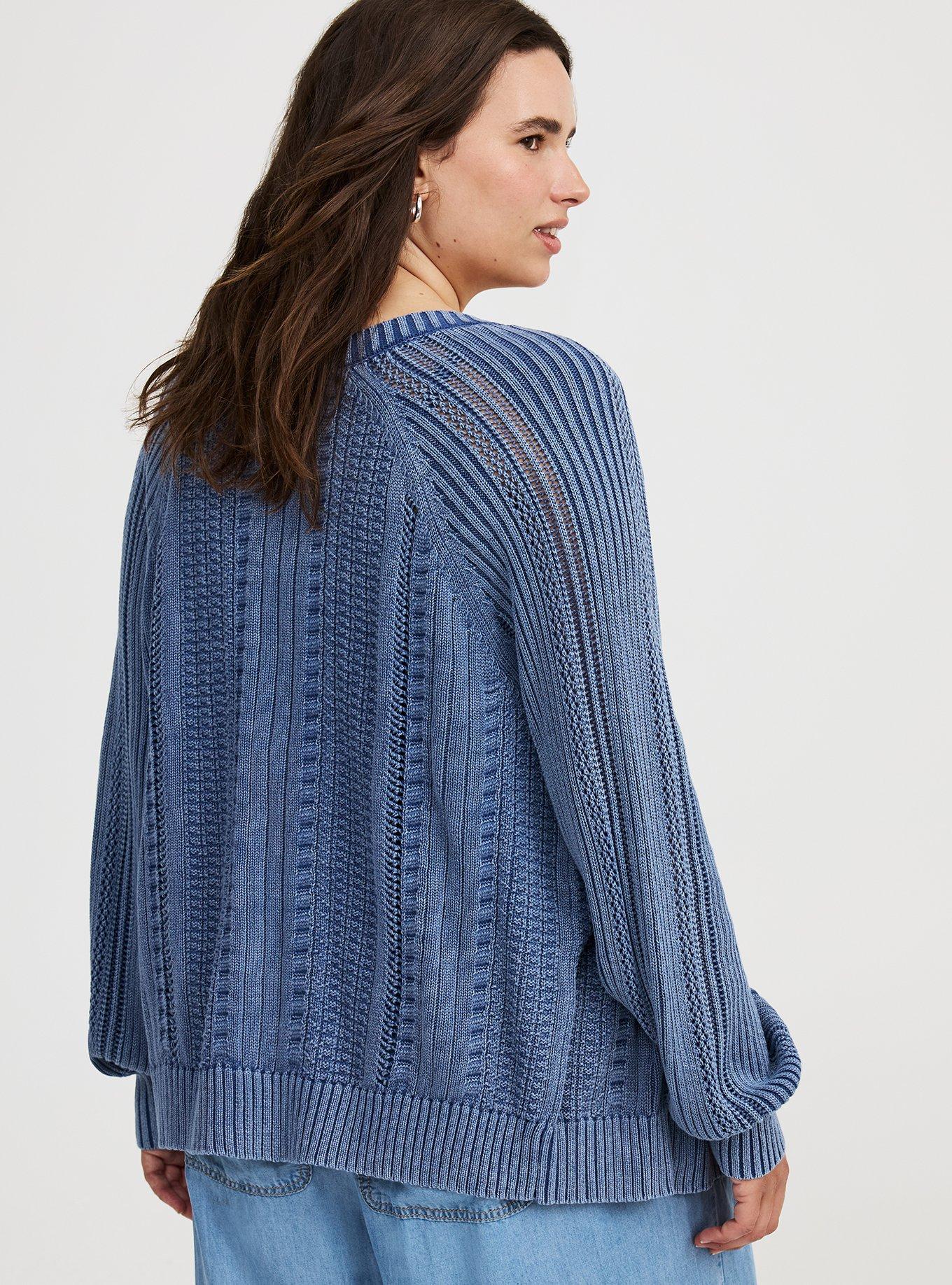 Button-Up Cable Knit Cardigan