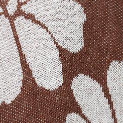 Plus Size Open Front Cardigan, FRATURED DAISIES FLORAL BROWN, swatch
