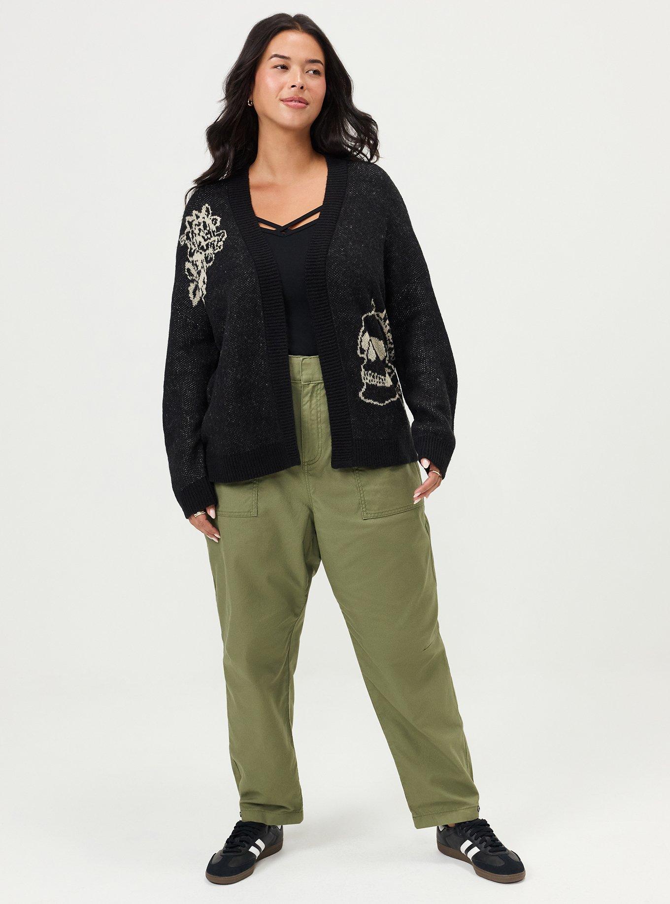Open Front Cardigan, WESTERN ICONS DEEP BLACK, alternate