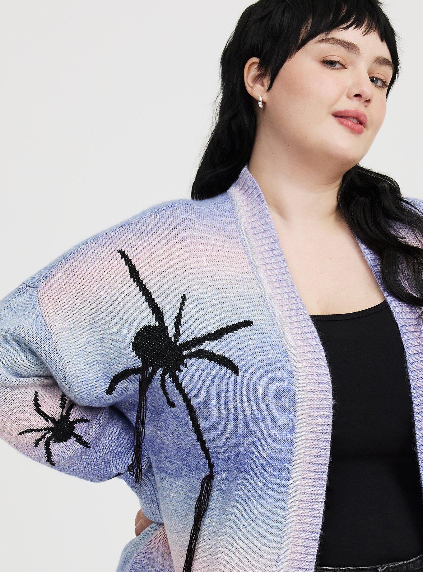 Open-Front Spider Cardigan