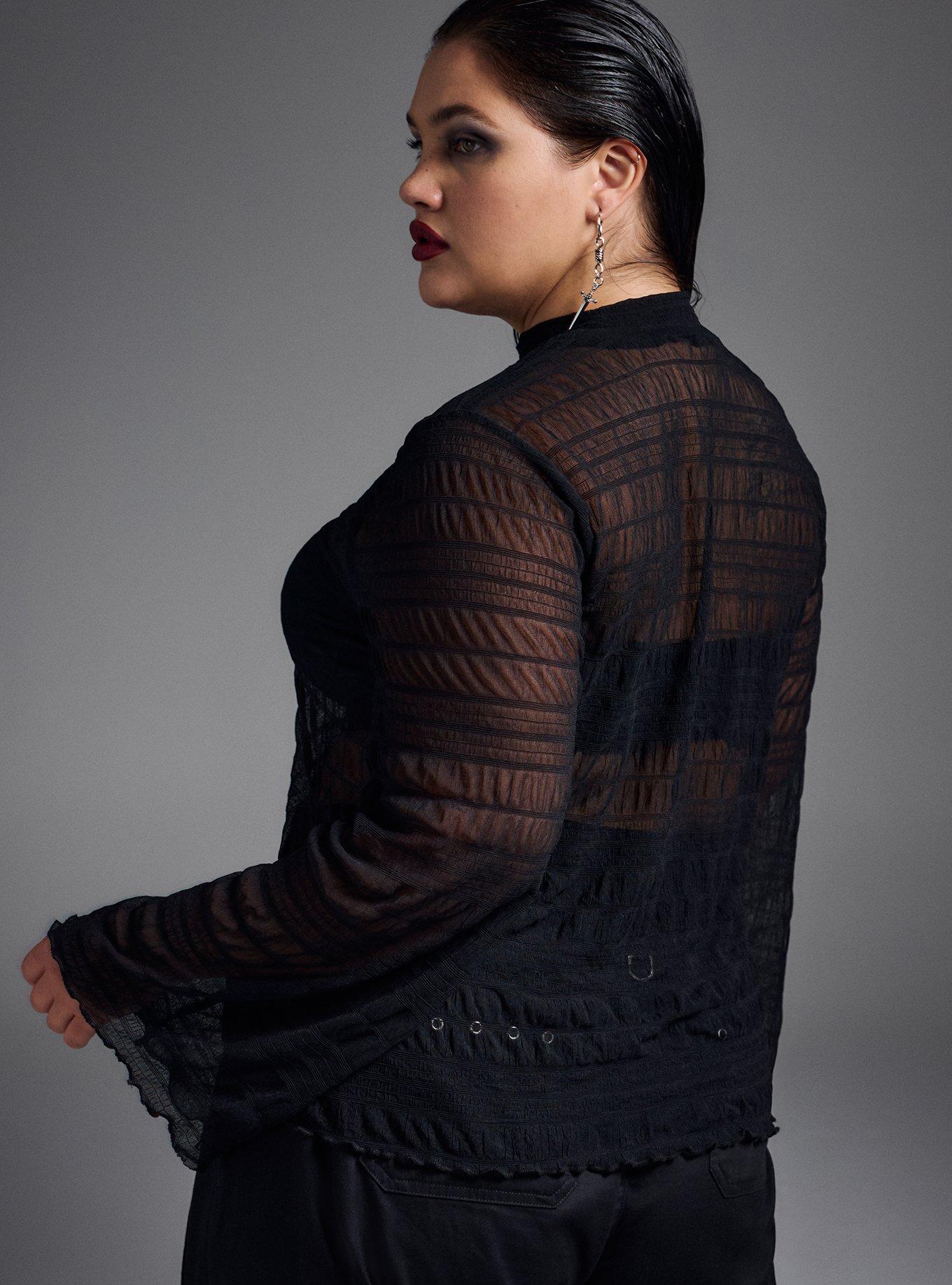 Nightfall Mock Neck Bell Sleeve Top