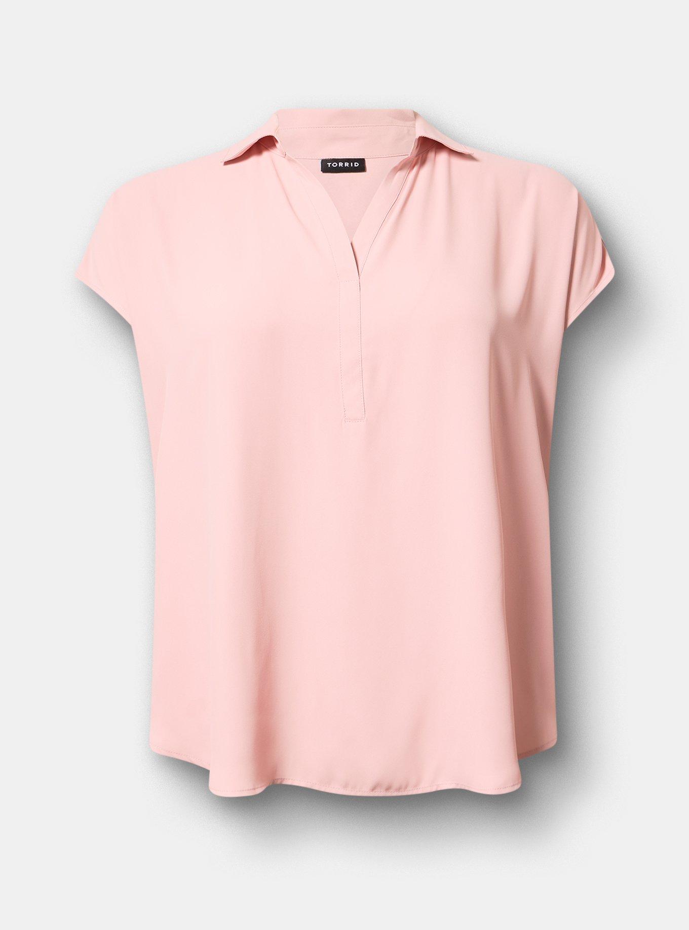Plus Size Georgette Dolman Popover Top, SILVER PINK, hi-res