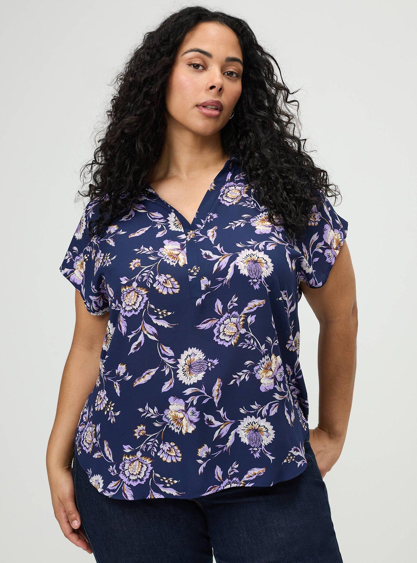 トップス Daily Plus Size - Georgette Dolman Popover Top - Torrid