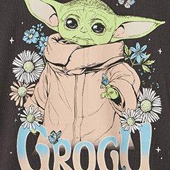 Disney Star Wars Classic Cotton Jersey Crew Tee, GROGU FLORAL OBSIDIAN, swatch