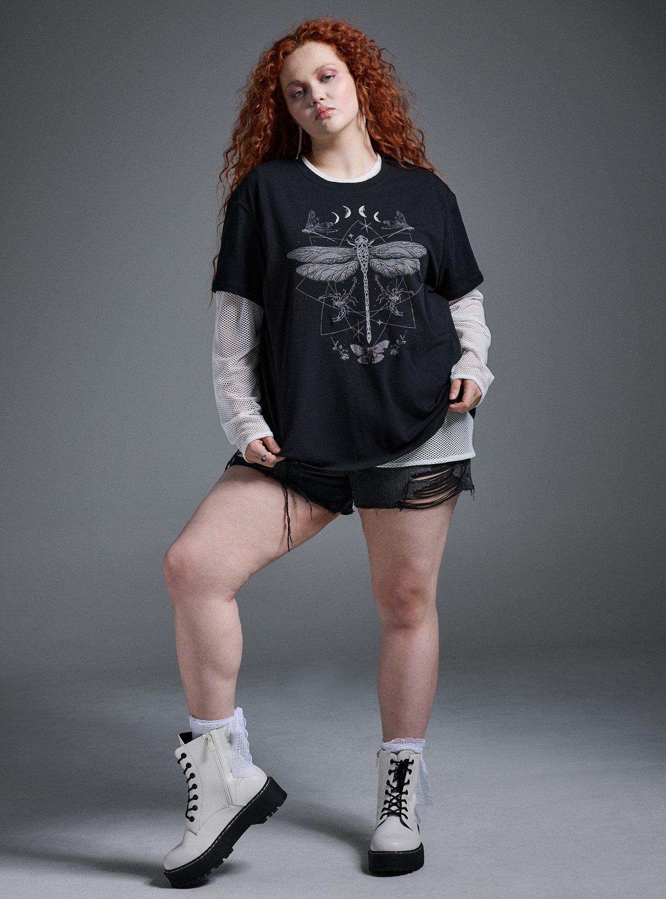 Nightfall Fishnet Crew Long Sleeve Top, BLANC DE BLANC, alternate