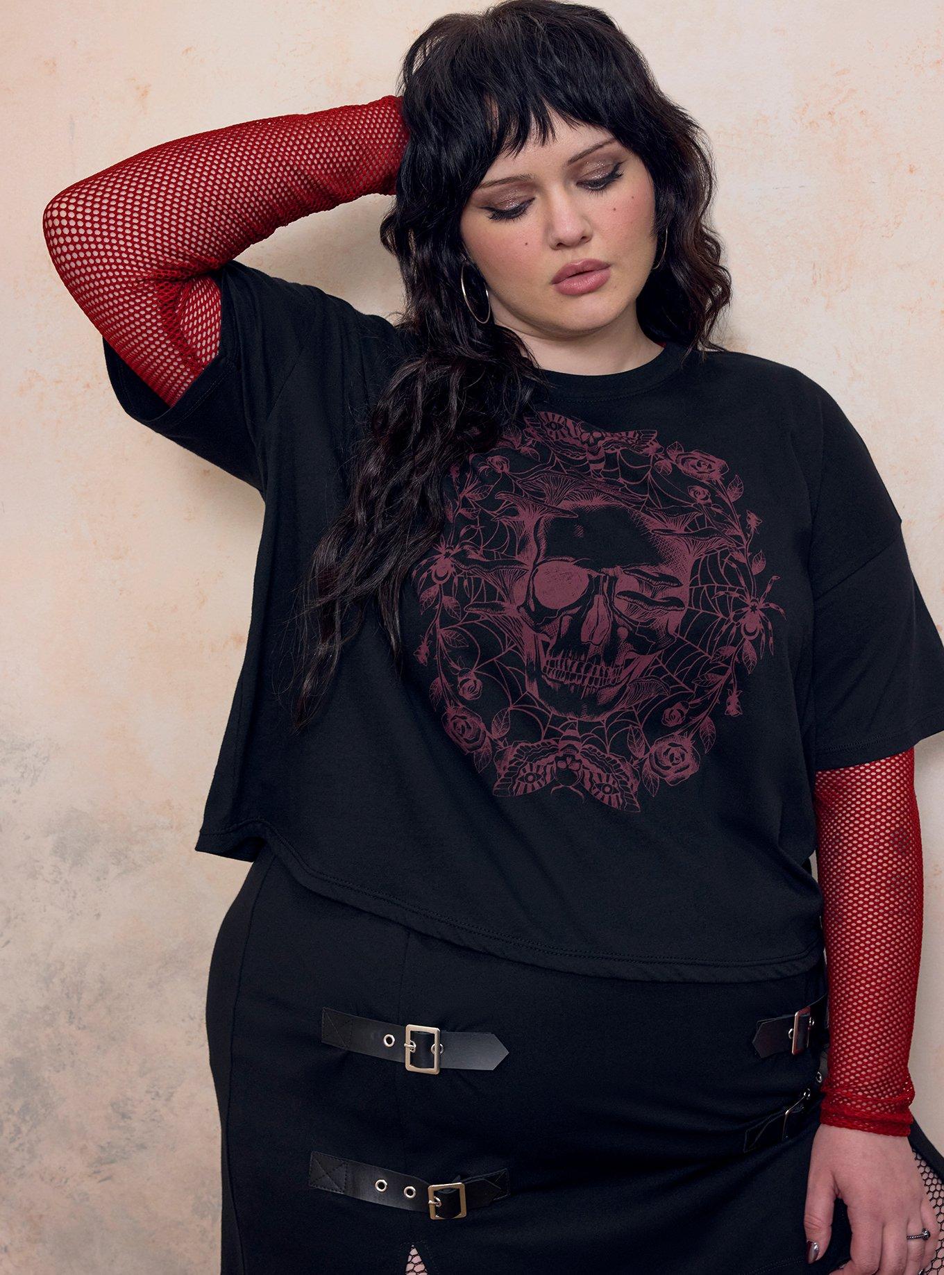 Nightfall Long Sleeve Fishnet Top, Sun Dried Tomato, alternate
