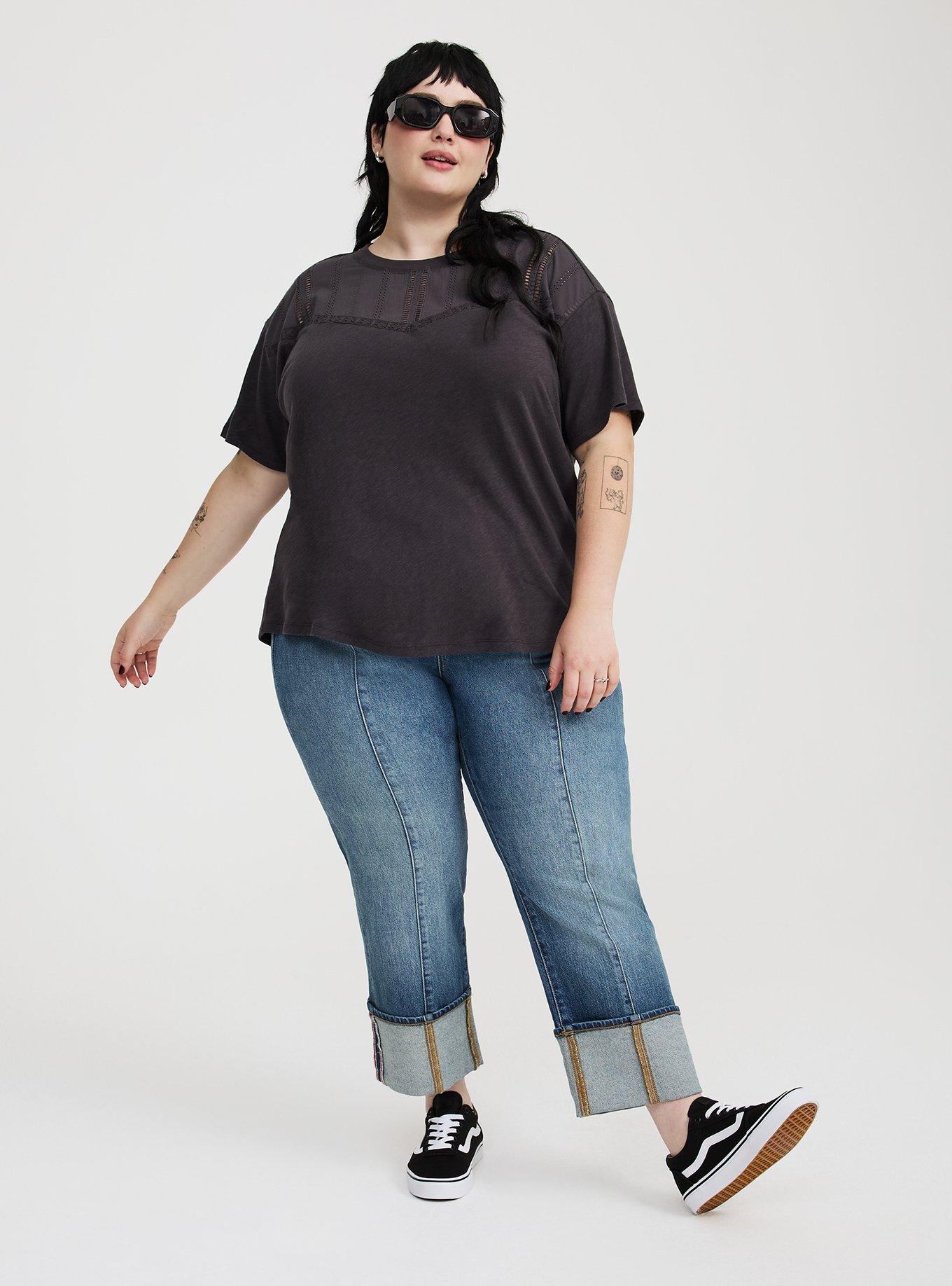 Heritage Slub Woven Yoke Scoop Tee