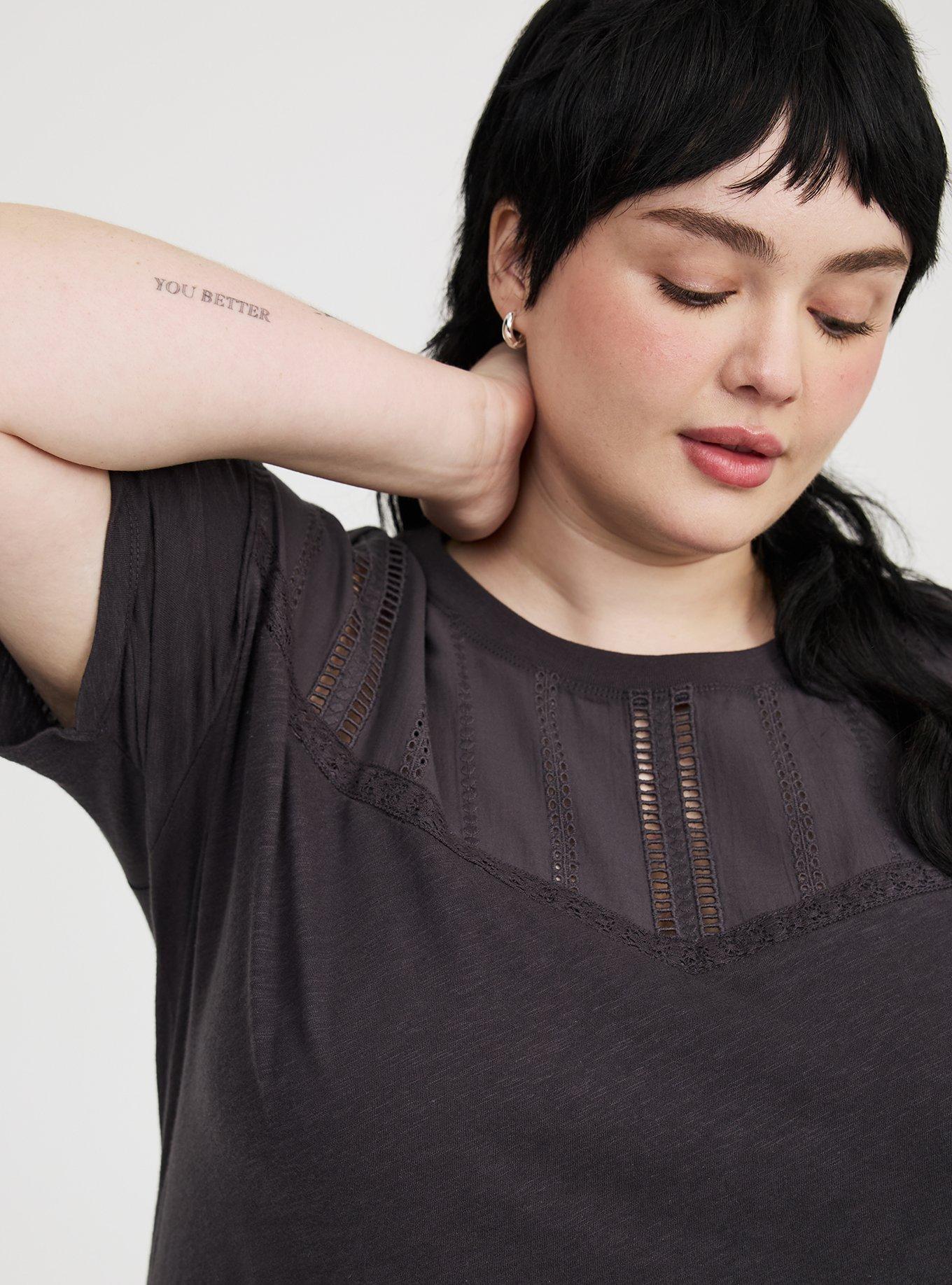 Heritage Slub Woven Yoke Scoop Tee