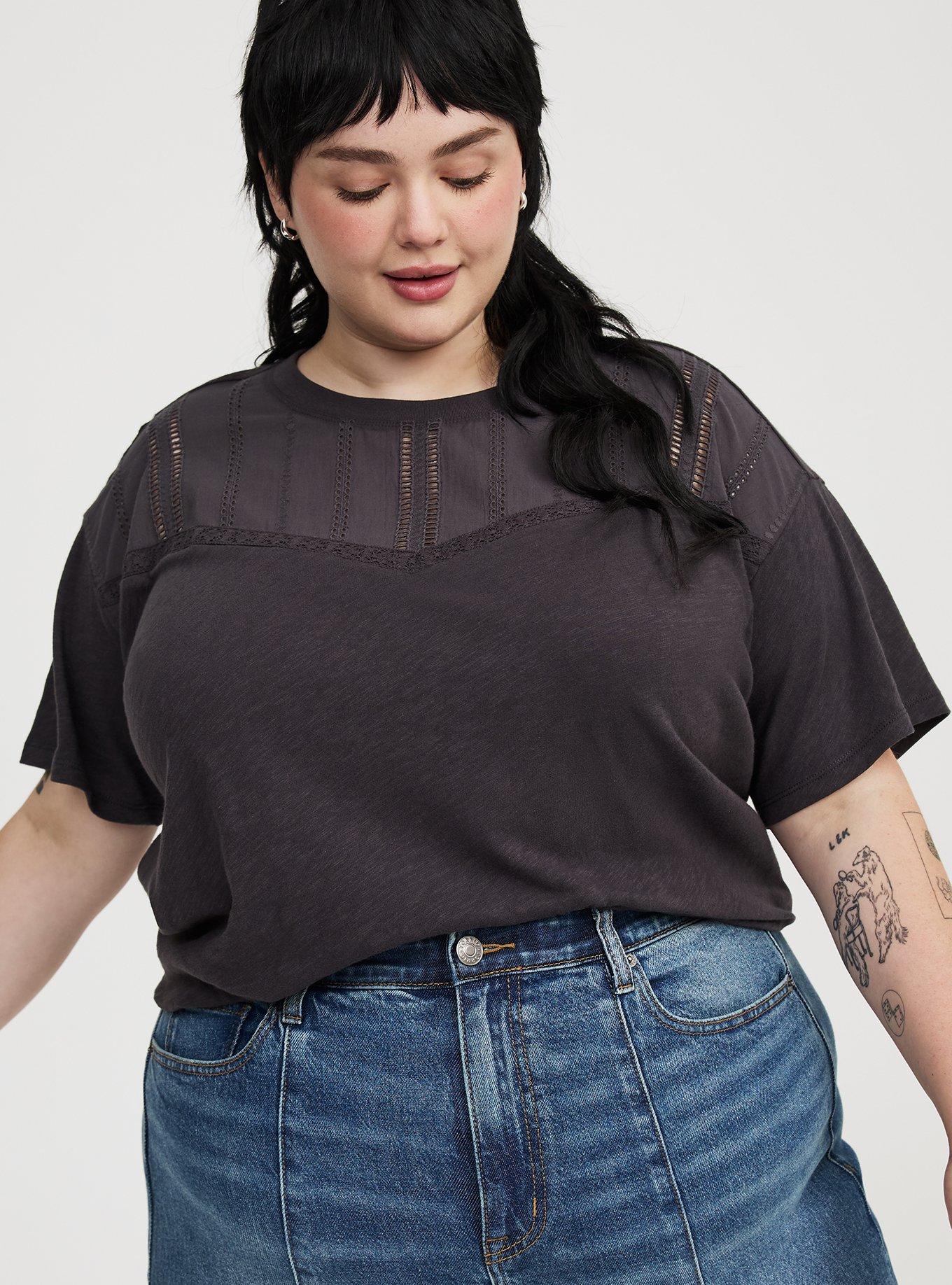 Heritage Slub Woven Yoke Crew Tee