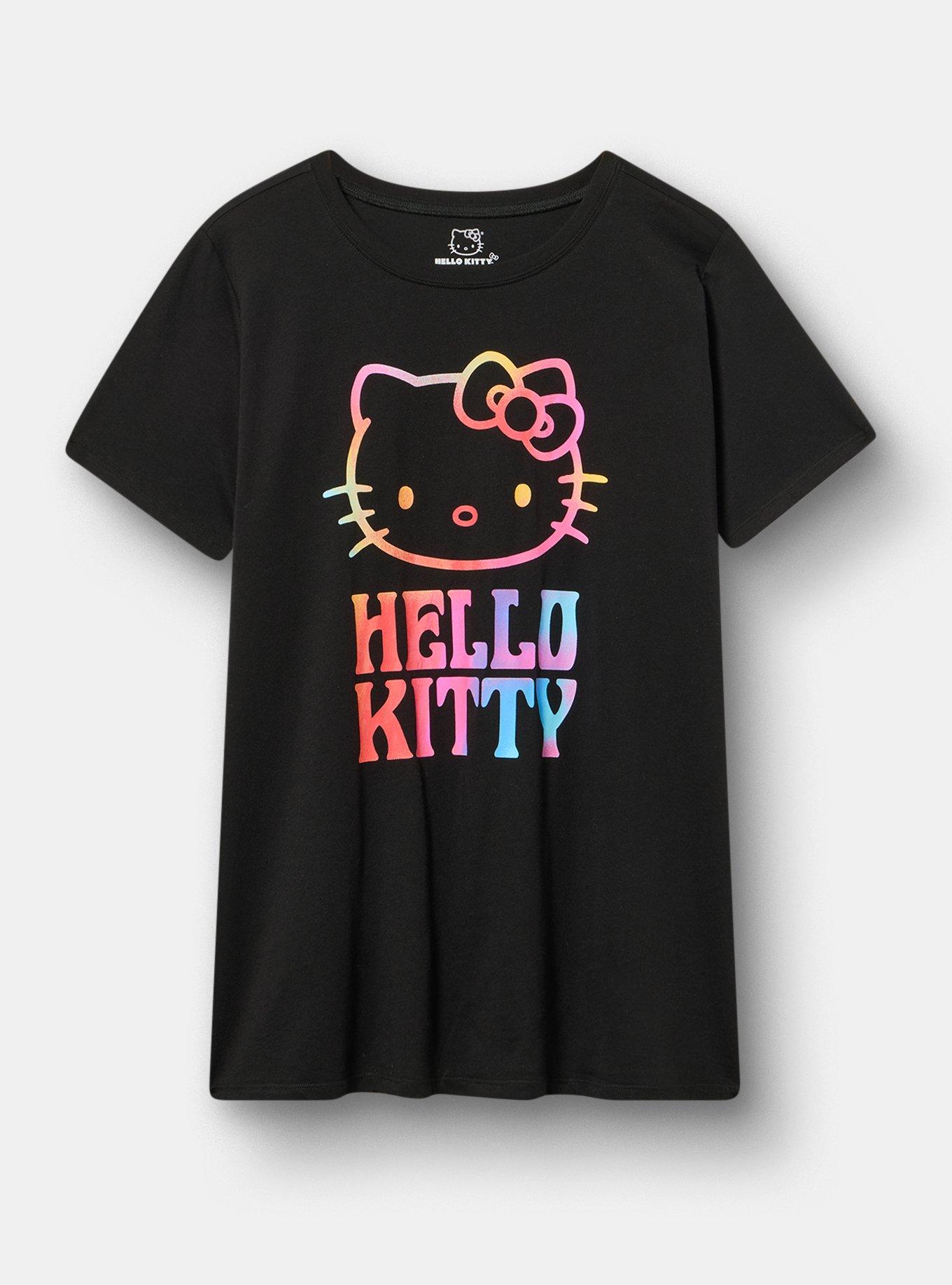 Hello Kitty Classic Cotton Jersey Tee, HELLO KITTY DEEP BLACK, hi-res