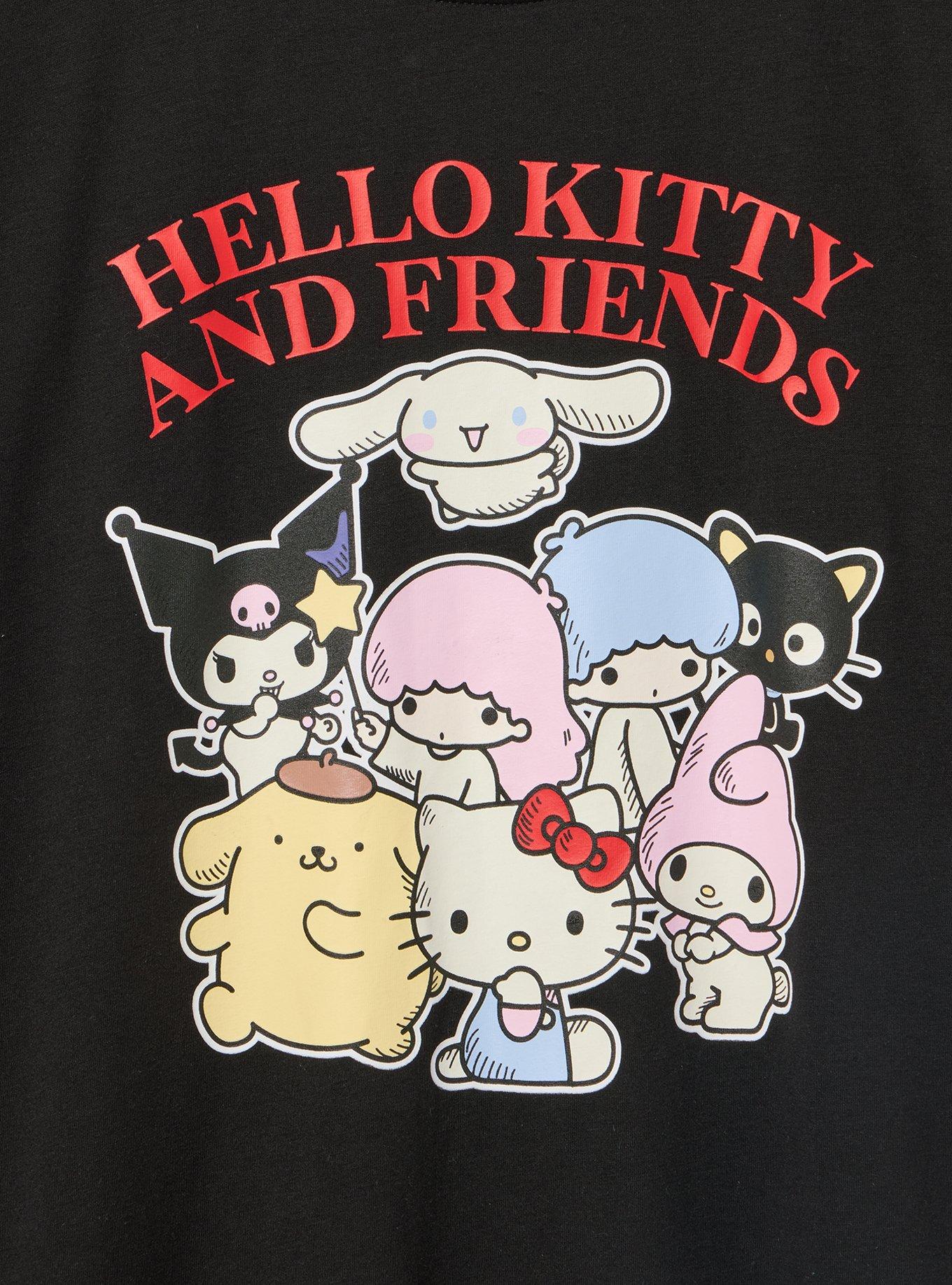 Hello Kitty Classic Cotton Jersey Tee, HELLO KITTY AND FRIENDS DEEP BLACK, alternate