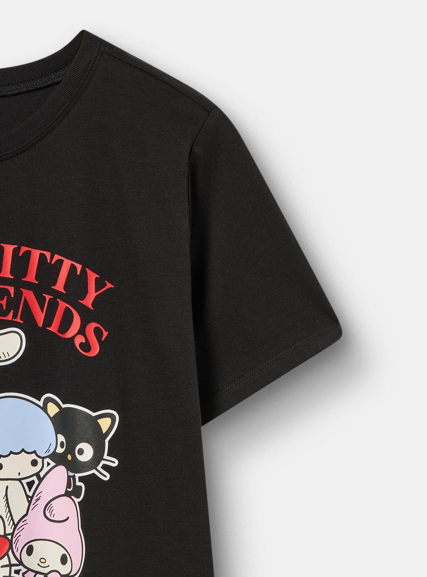 Hello Kitty Classic Cotton Jersey Tee, HELLO KITTY AND FRIENDS DEEP BLACK, alternate