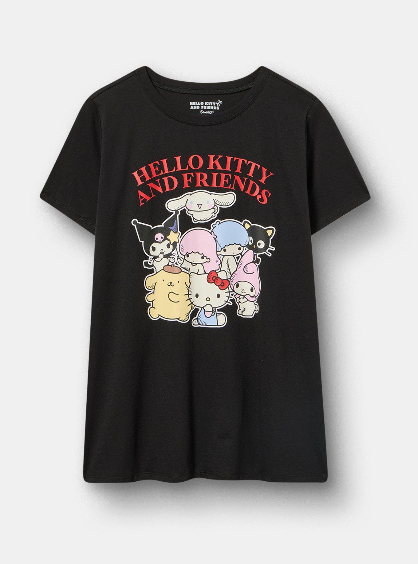 Hello Kitty Classic Cotton Jersey Tee, HELLO KITTY AND FRIENDS DEEP BLACK, hi-res