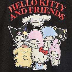 Hello Kitty Classic Cotton Jersey Tee, HELLO KITTY AND FRIENDS DEEP BLACK, swatch