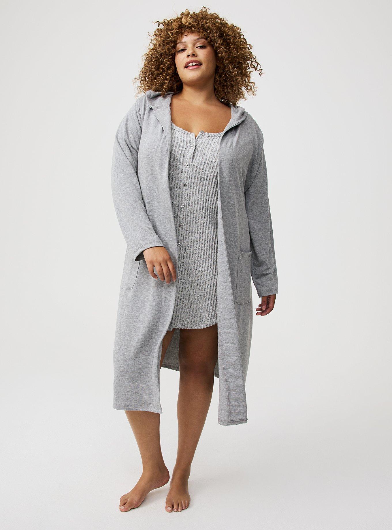 Lightweight French Terry Hooded Sleep Robe