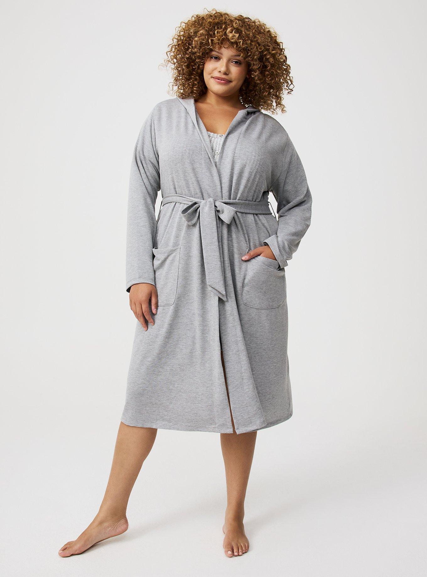 Lightweight French Terry Hooded Sleep Robe