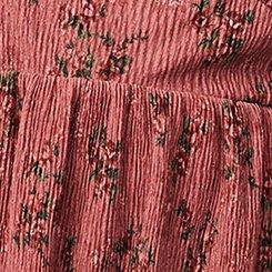 Cinch Front Babydoll Top, UNDONE FLORAL WITHERED ROSE, swatch