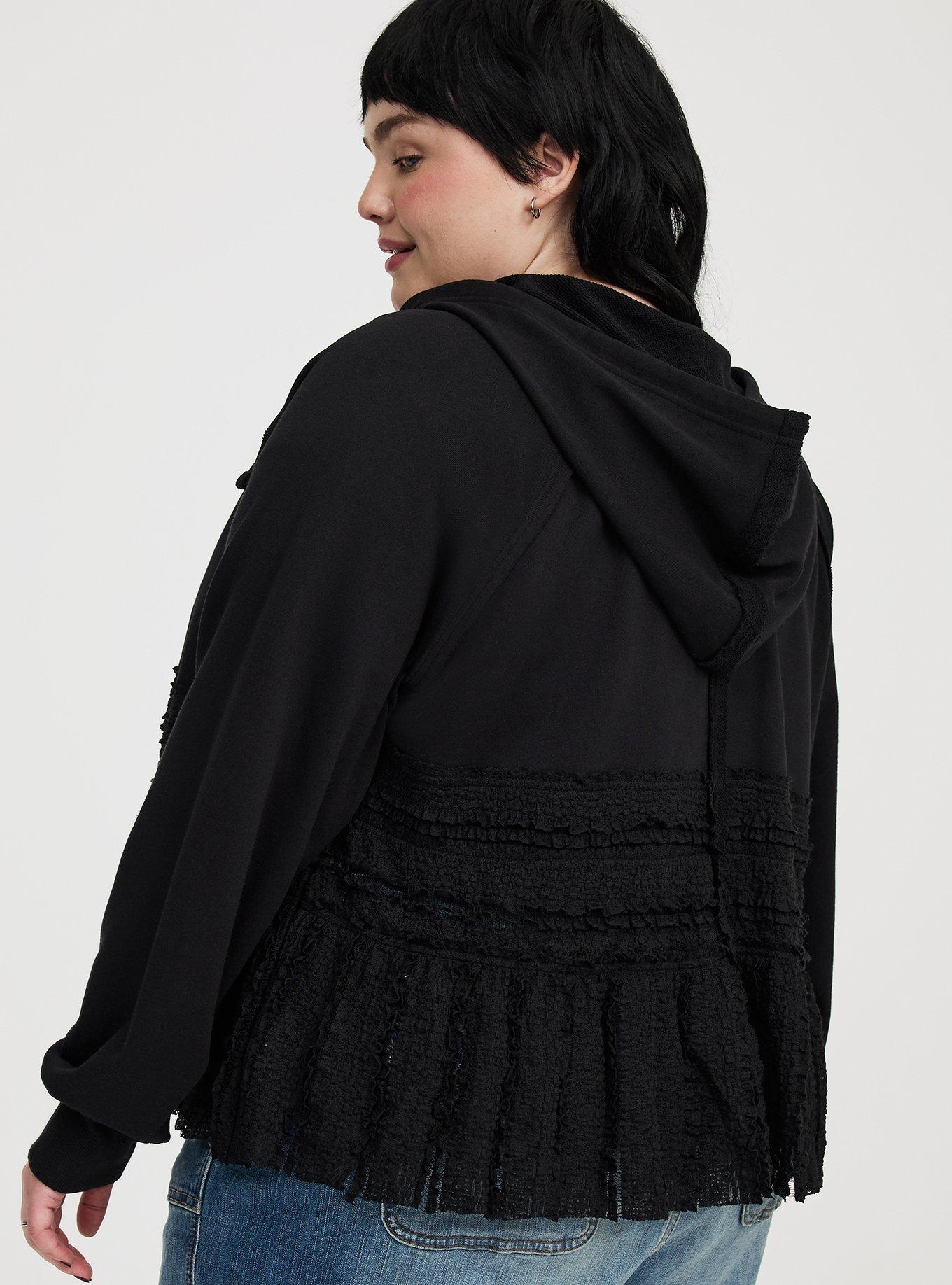 French Terry & Lace Hoodie