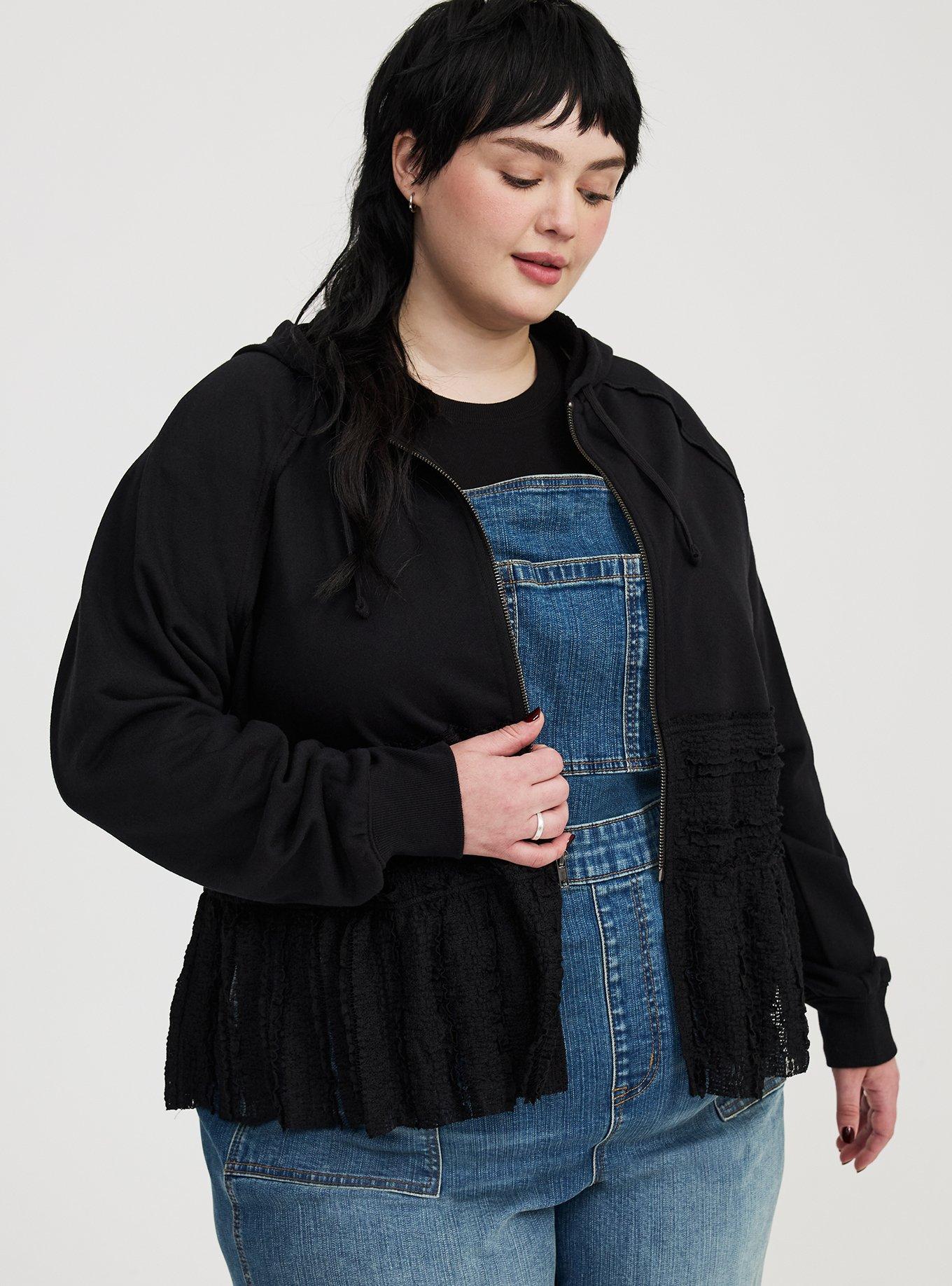 French Terry & Lace Hoodie