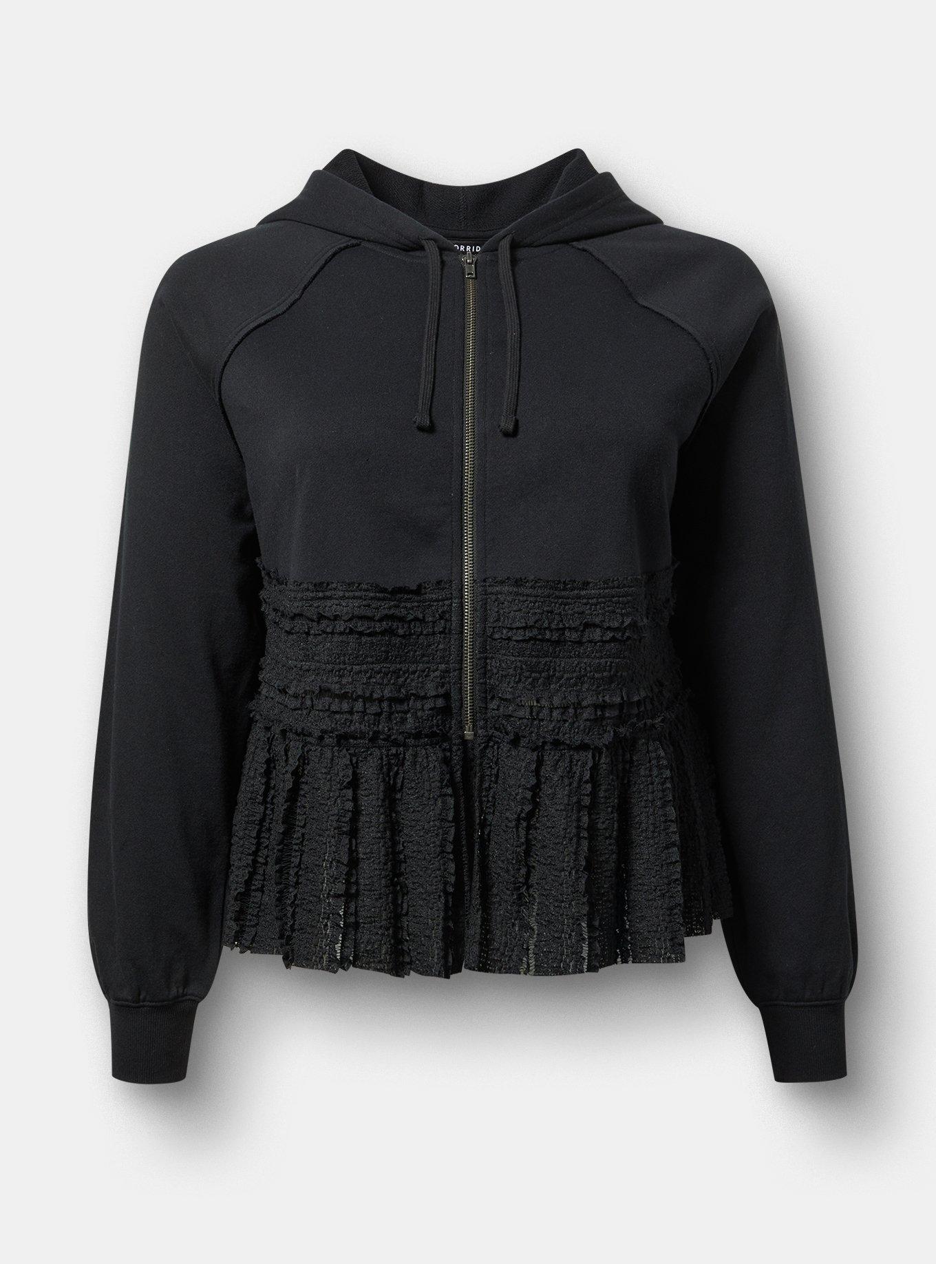 French Terry & Lace Hoodie