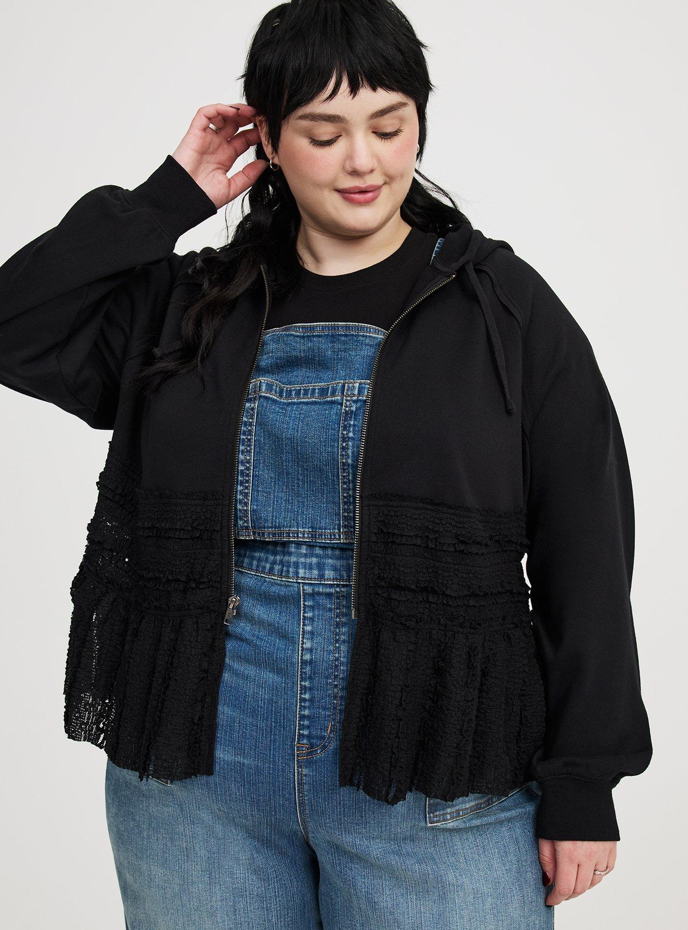 French Terry & Lace Hoodie