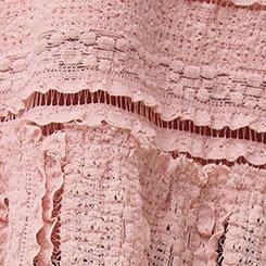 French Terry Lace Mix Hoodie, SILVER PINK, swatch