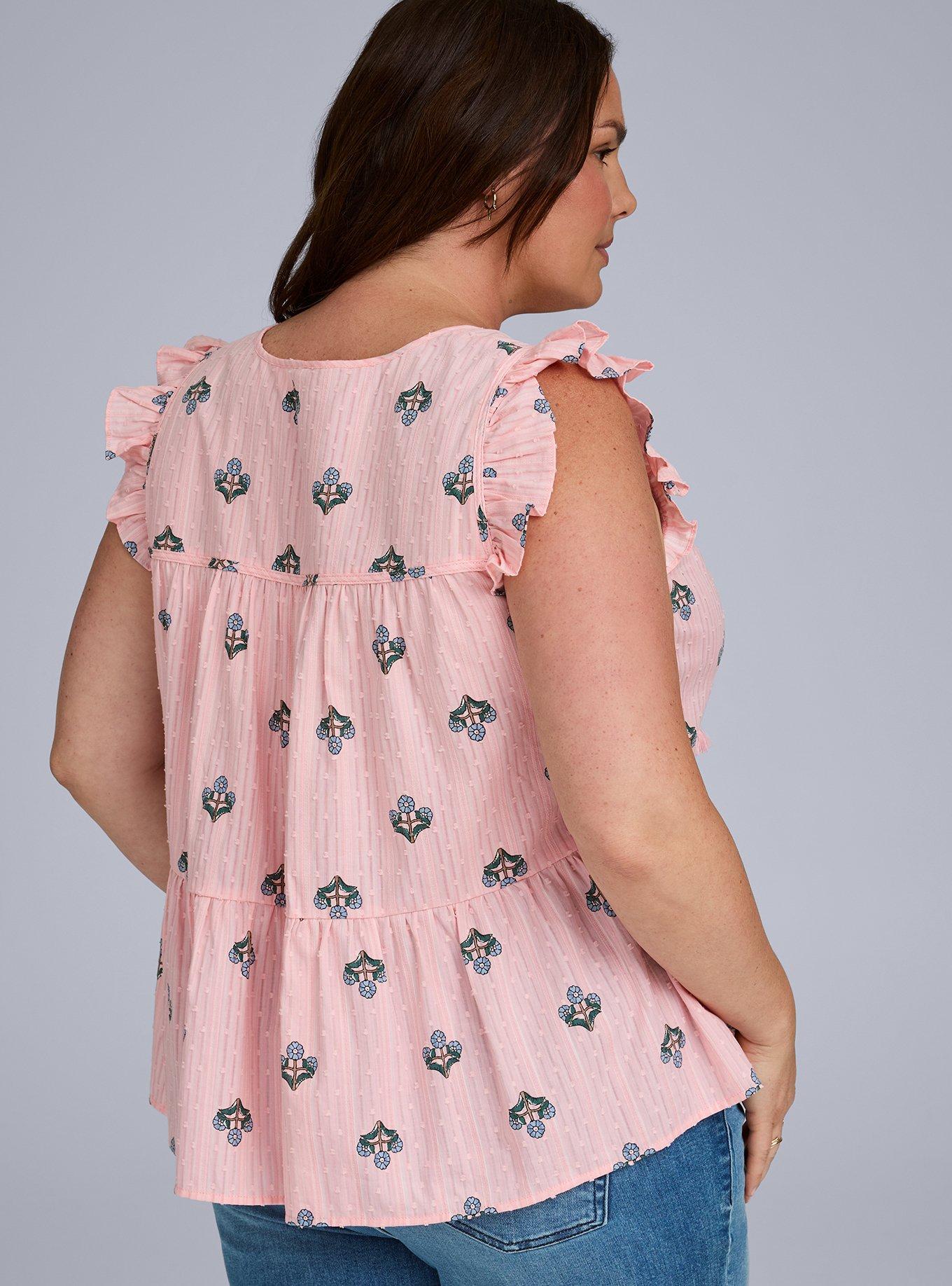 Belle Isle Tie-Front Tiered Top