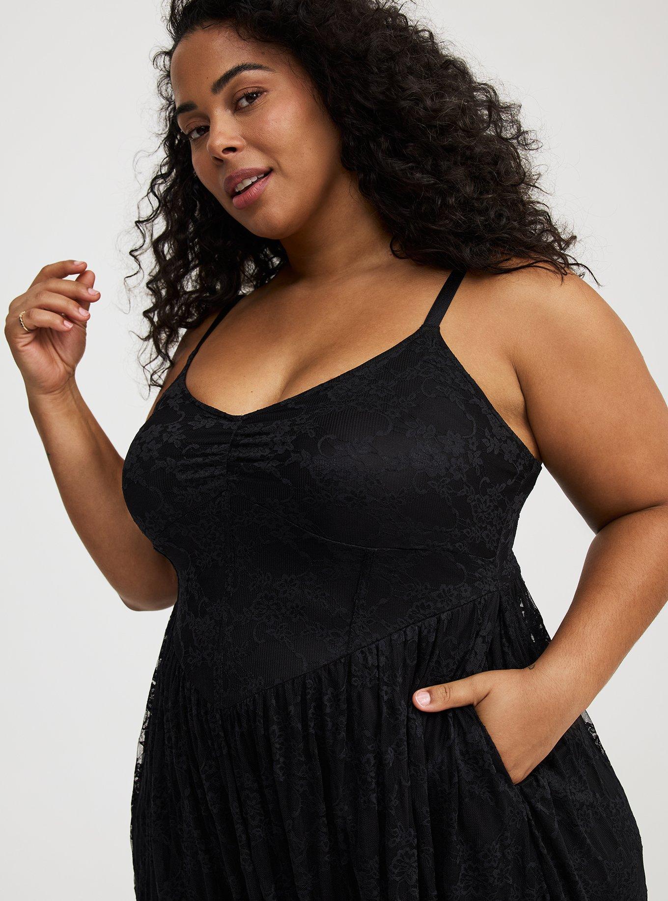 Stretch Lace Bustier Maxi Dress