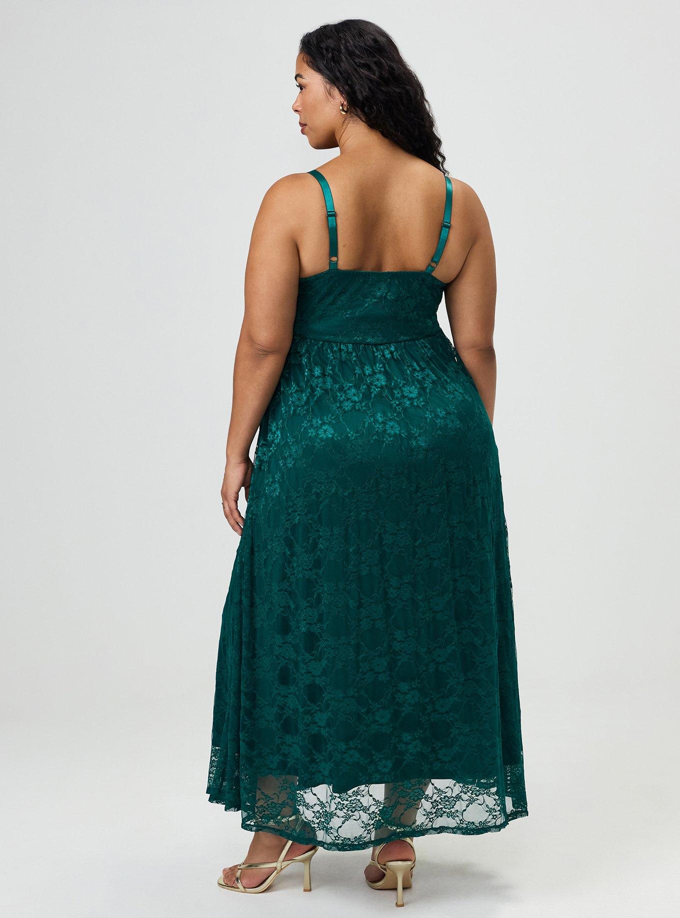 Stretch Lace Bustier Maxi Dress, BOTANICAL GARDEN, alternate