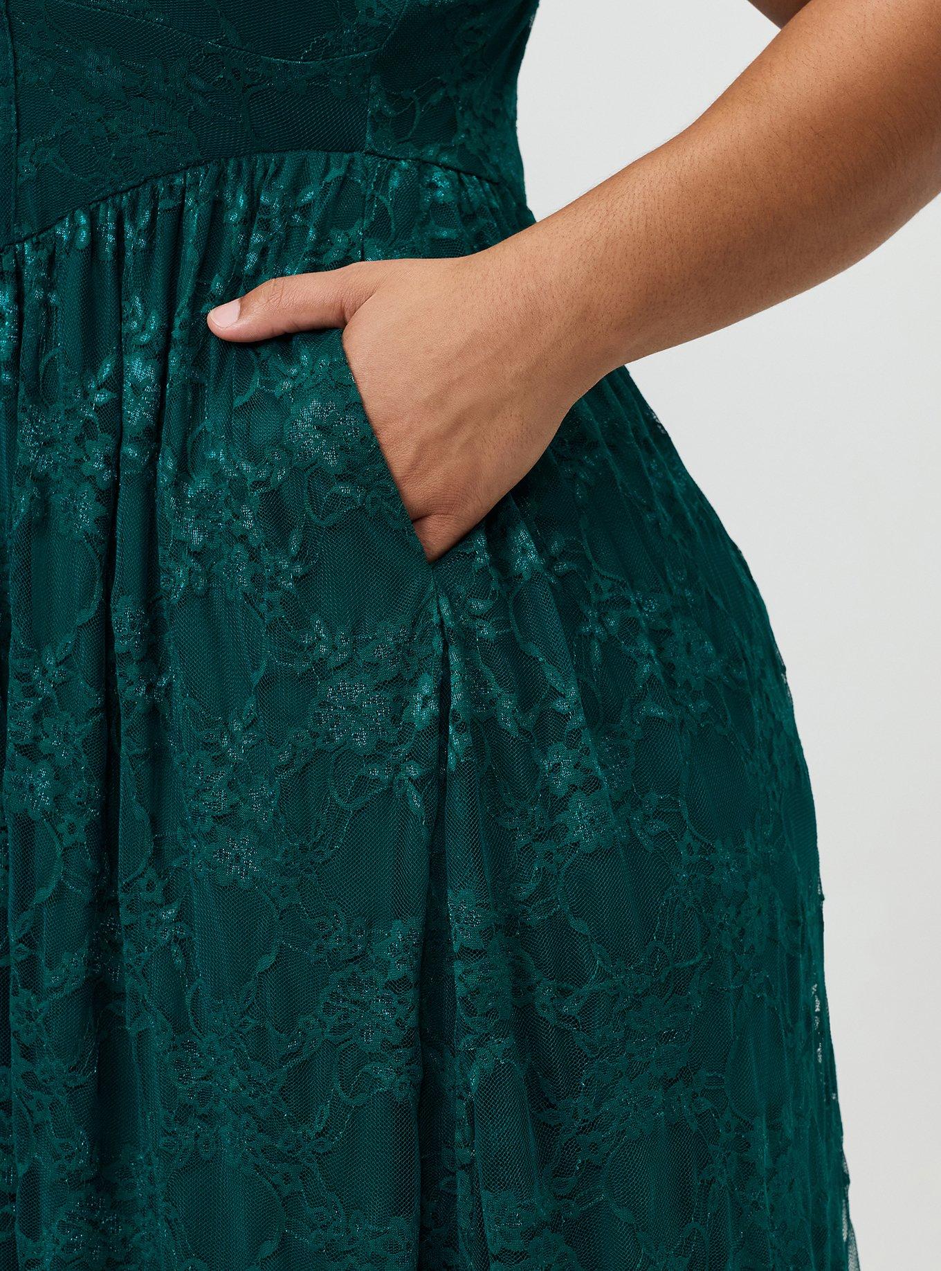 Stretch Lace Bustier Maxi Dress, BOTANICAL GARDEN, alternate