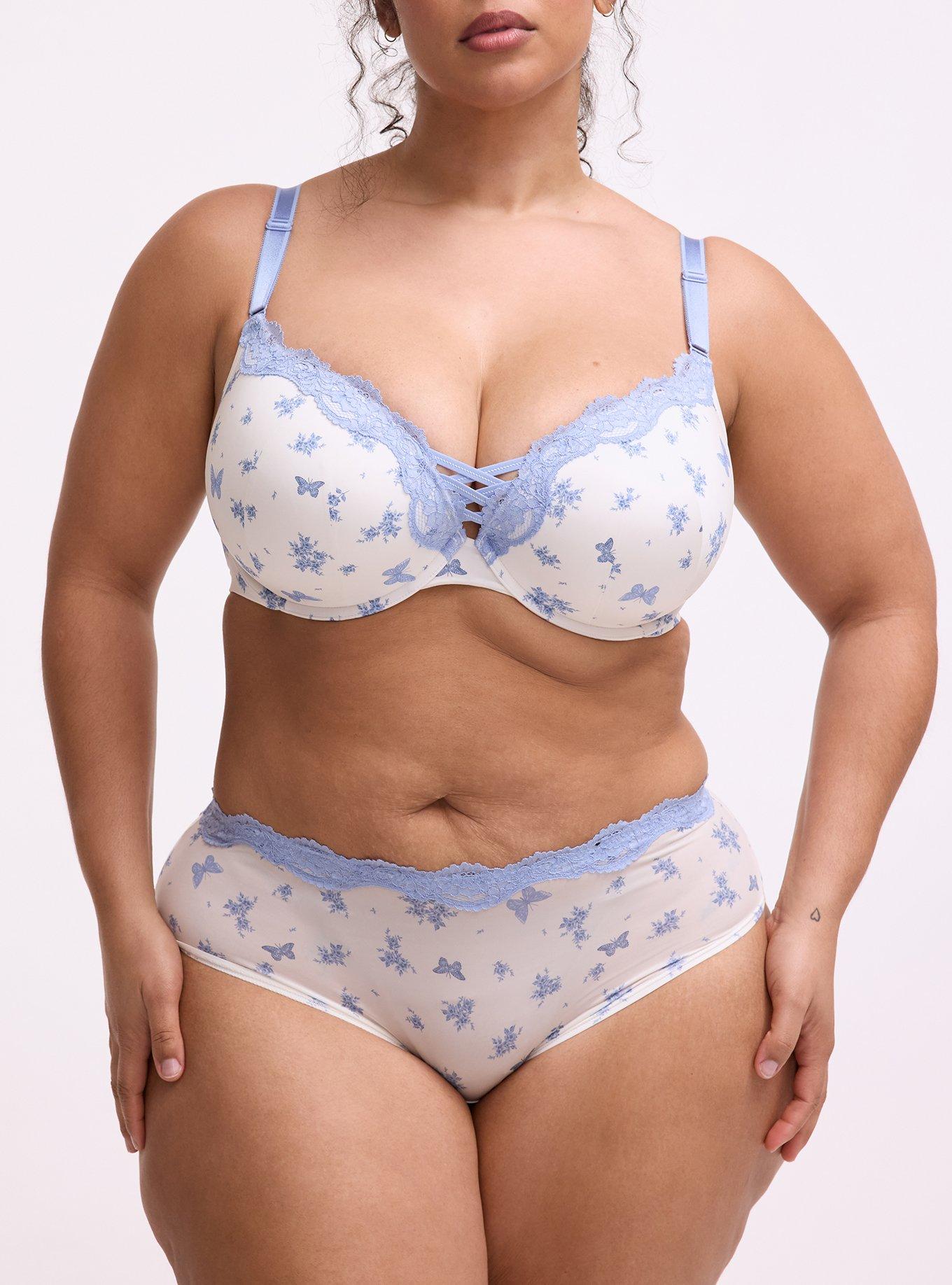 Second Skin Lace Trim Mid-Rise Hipster Panty, COQUETTE FLORAL, alternate