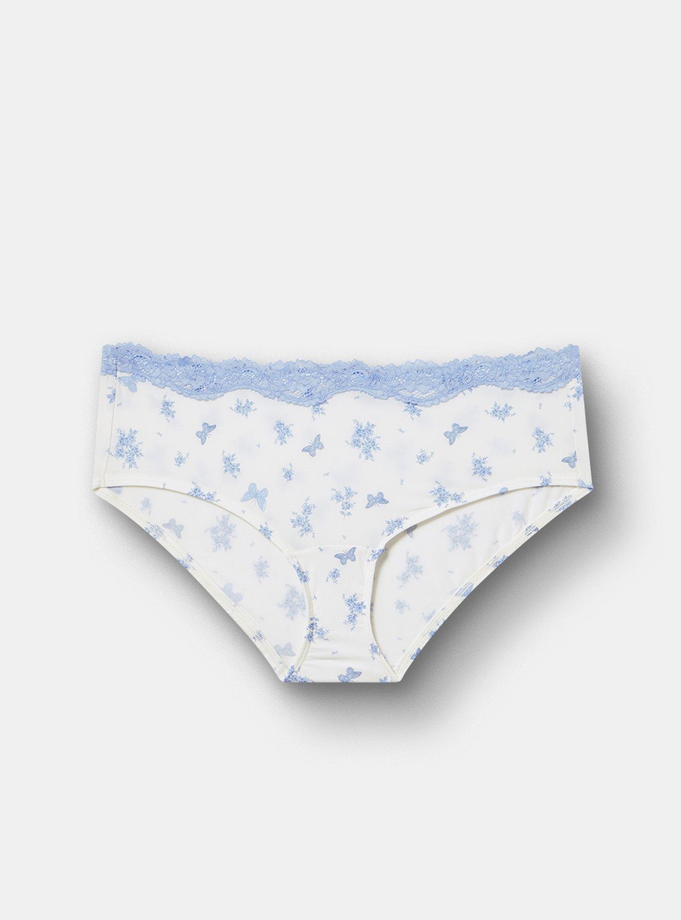 Second Skin Lace Trim Mid-Rise Hipster Panty, COQUETTE FLORAL, hi-res