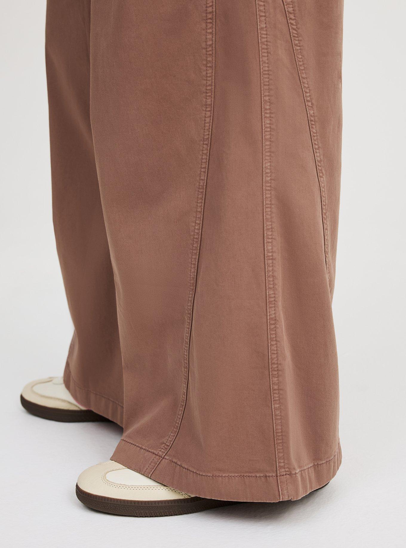 High-Rise Wide-Leg Baggy Chino Pant