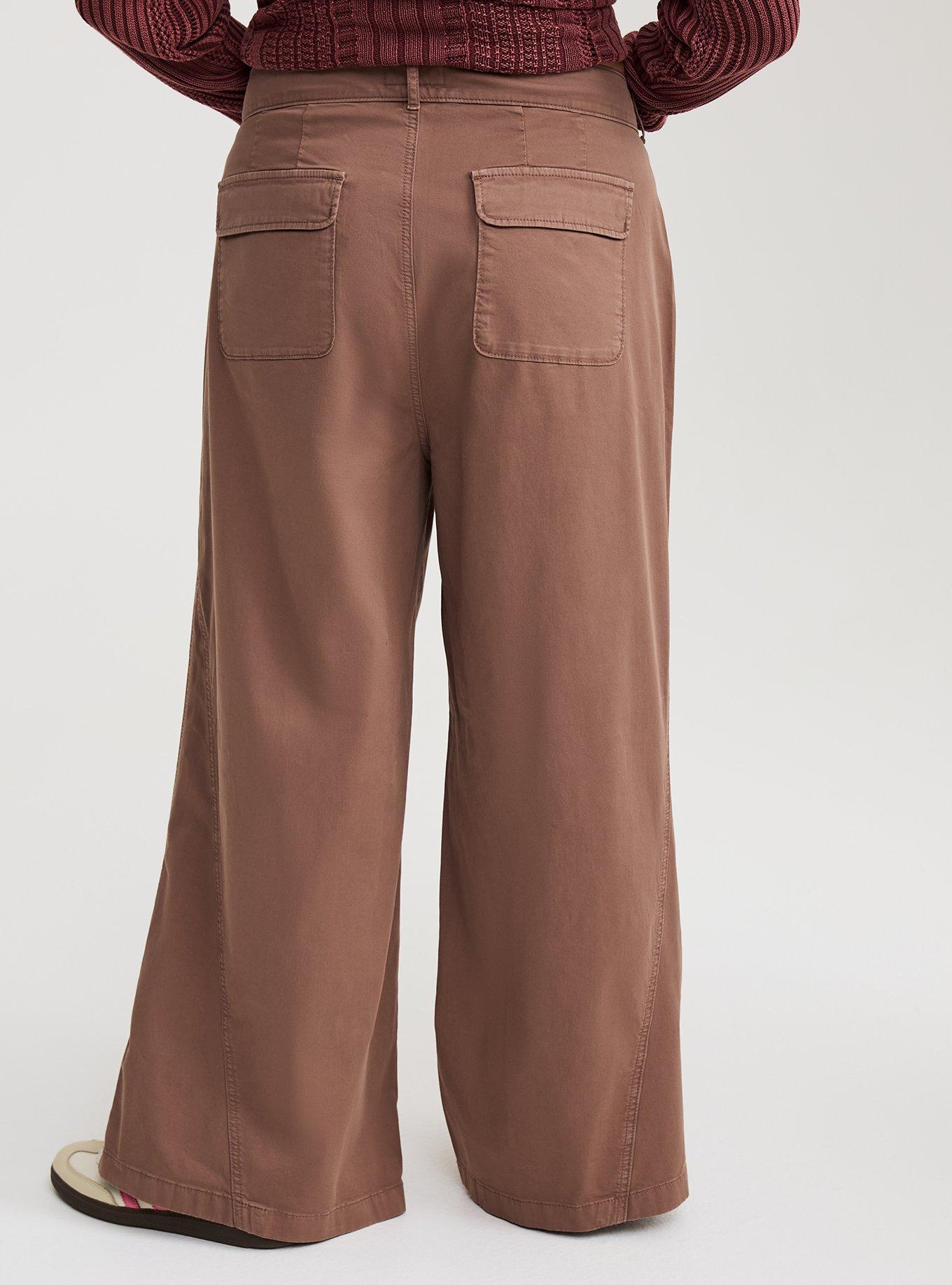 High-Rise Wide-Leg Baggy Chino Pant