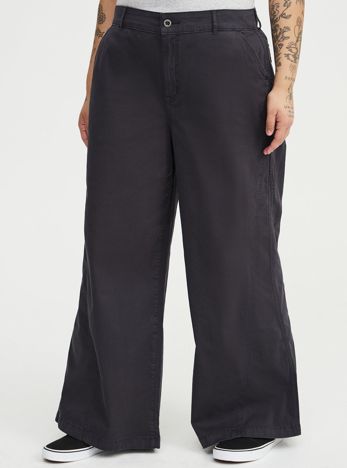 High-Rise Wide-Leg Baggy Chino Pant, PHANTOM, alternate